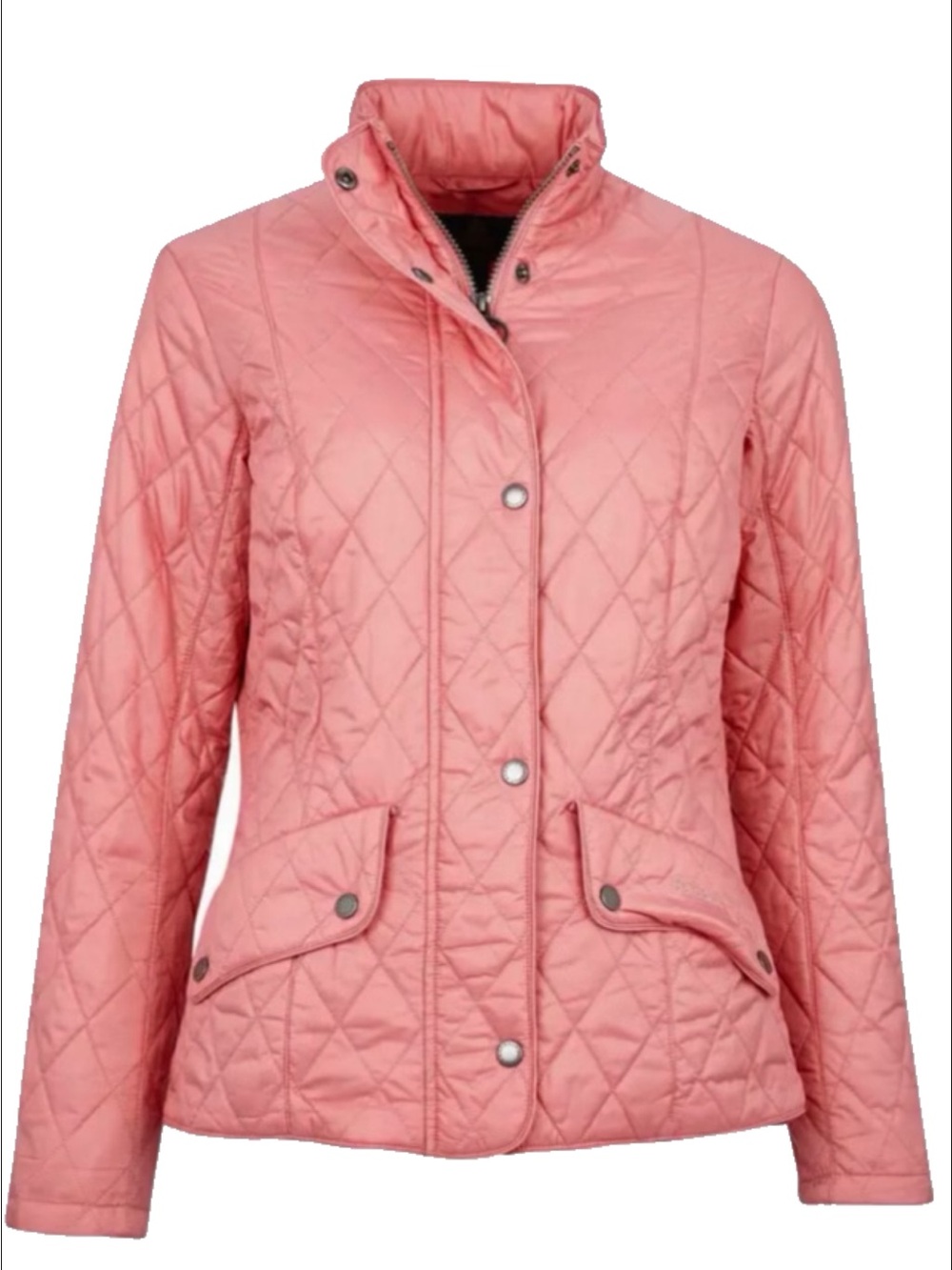 Barbour Pink Flyweight Cavalry Quilted Diamond-Pattern Puffer Jacket